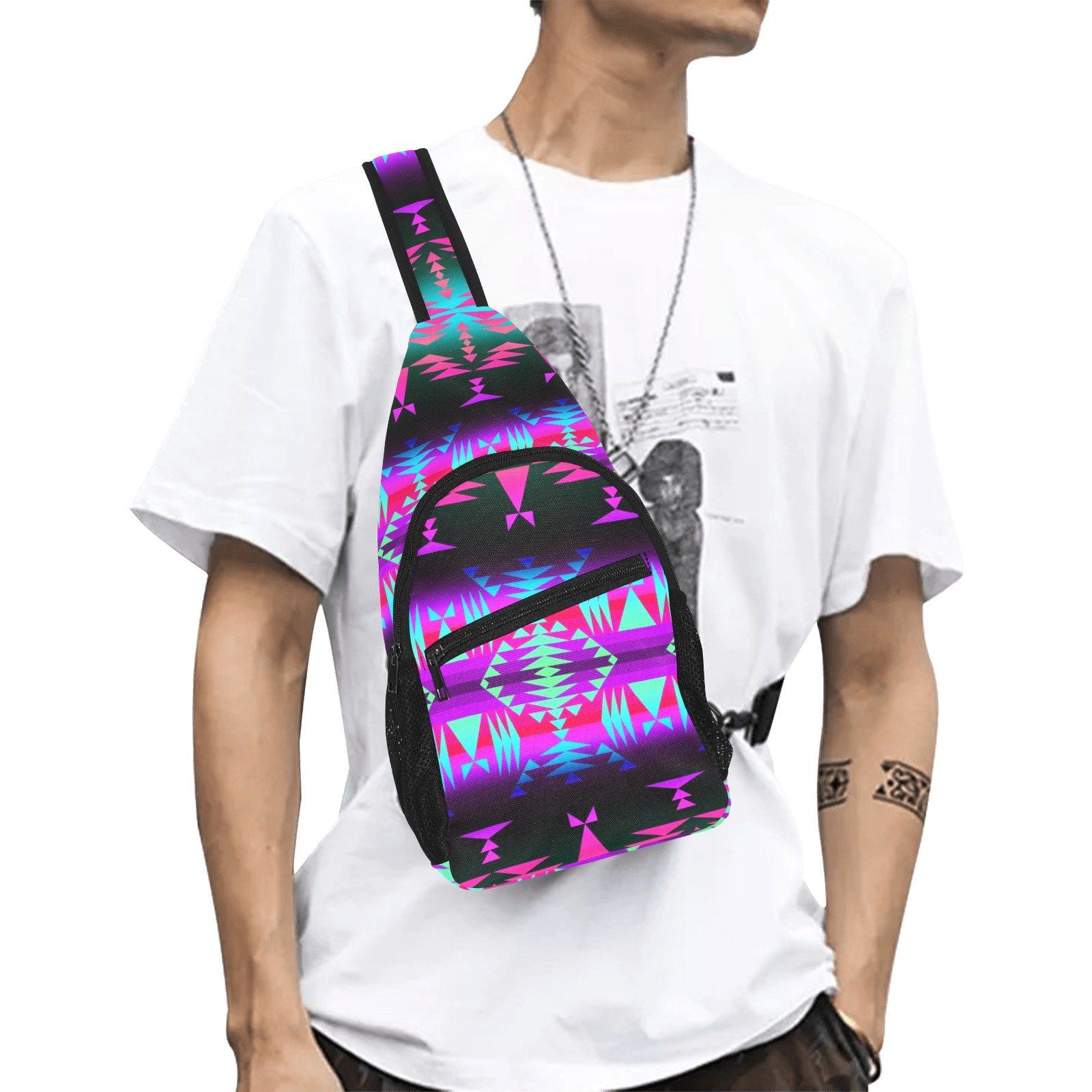 Between the Rocky Mountains All Over Print Chest Bag (Model 1719) All Over Print Chest Bag (1719) e-joyer 