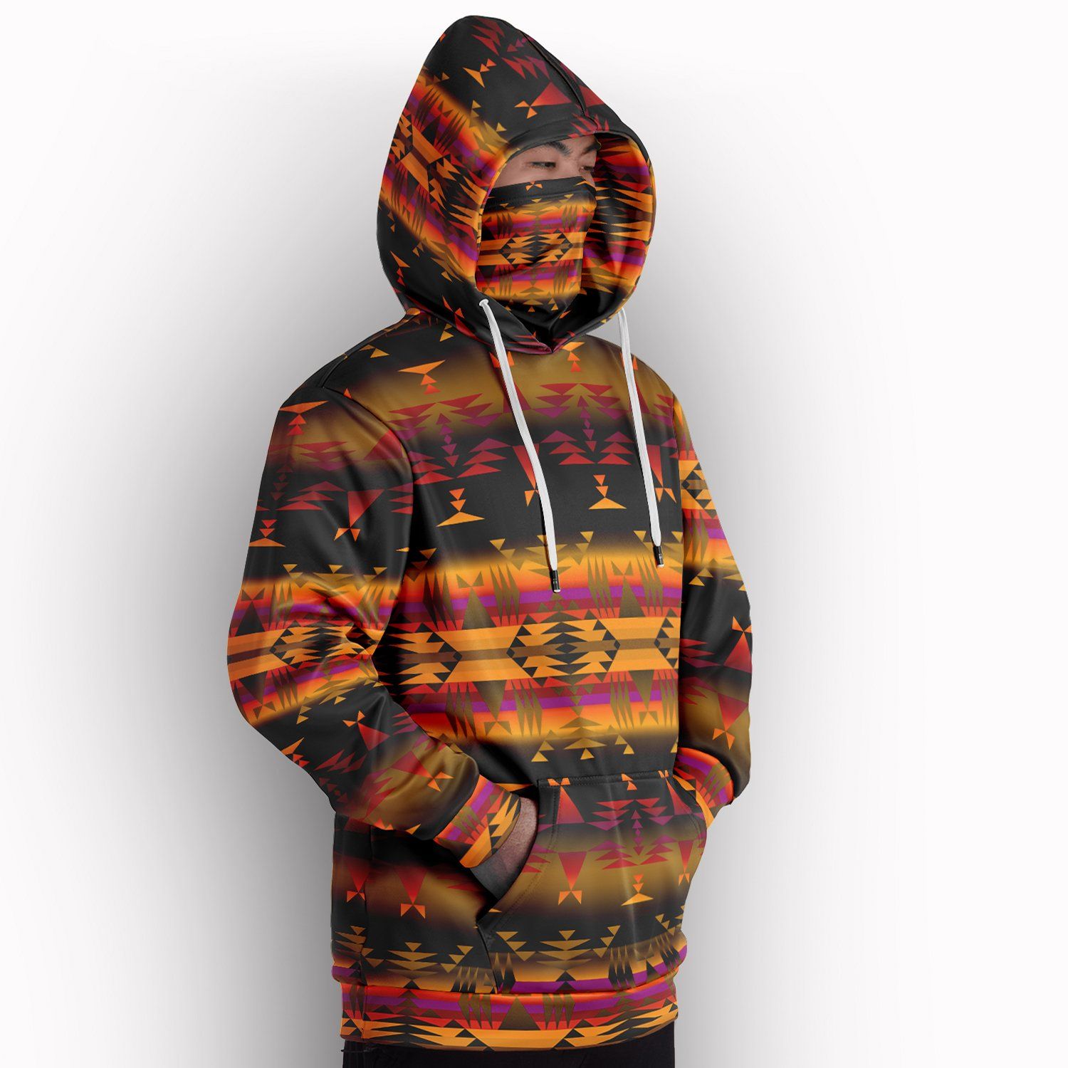 Between the Sierra Mountains Hoodie with Face Cover 49 Dzine 