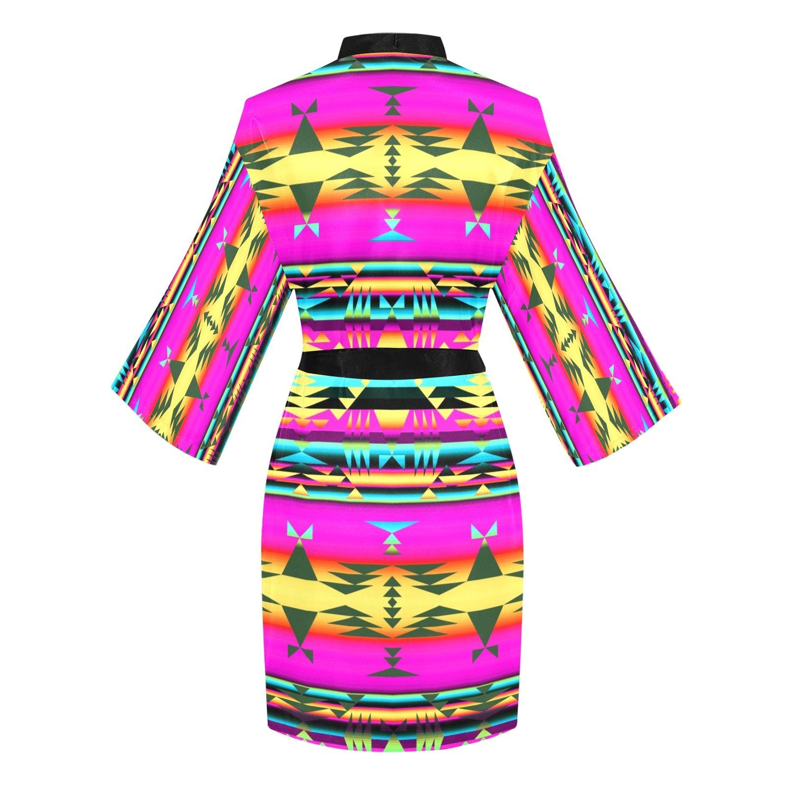Between the Sunset Mountains Long Sleeve Kimono Robe Long Sleeve Kimono Robe e-joyer 