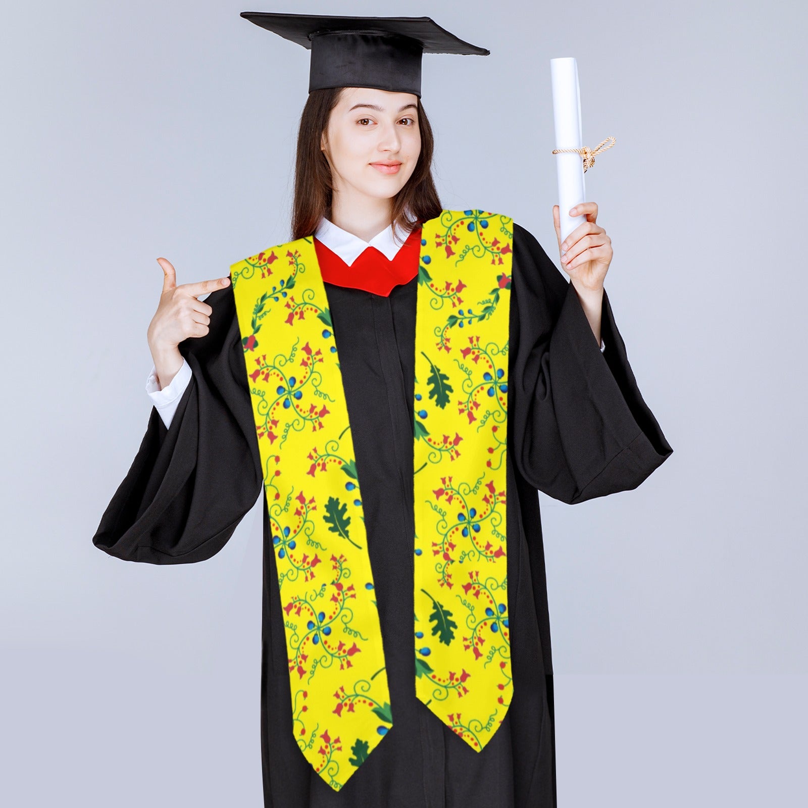 Vine Life Lemon Graduation Stole