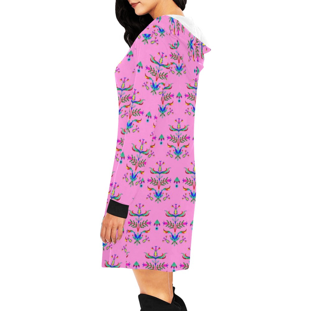 Dakota Damask Cheyenne Pink Hoodie Dress