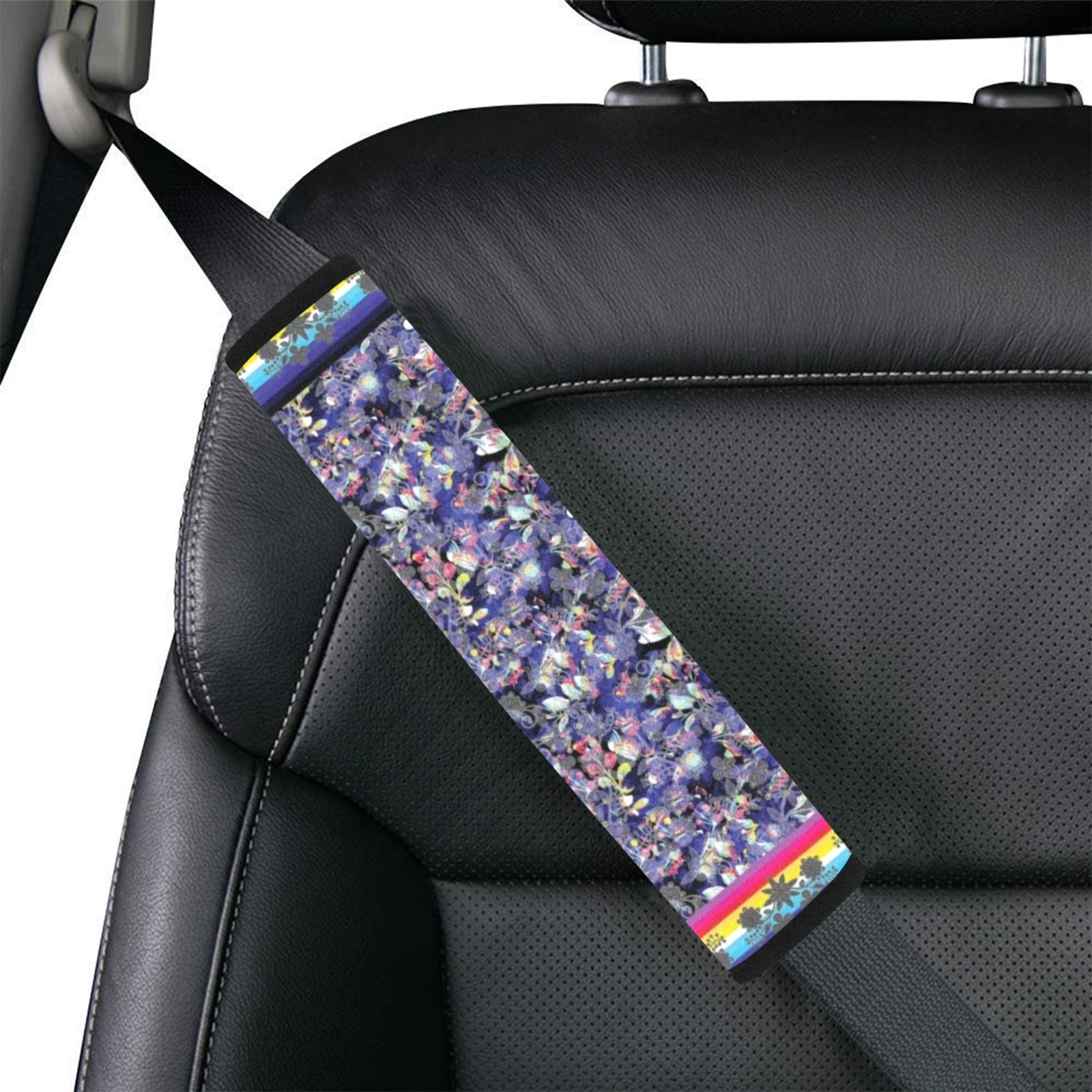 Culture in Nature Blue Car Seat Belt Cover 7''x12.6'' (Pack of 2)
