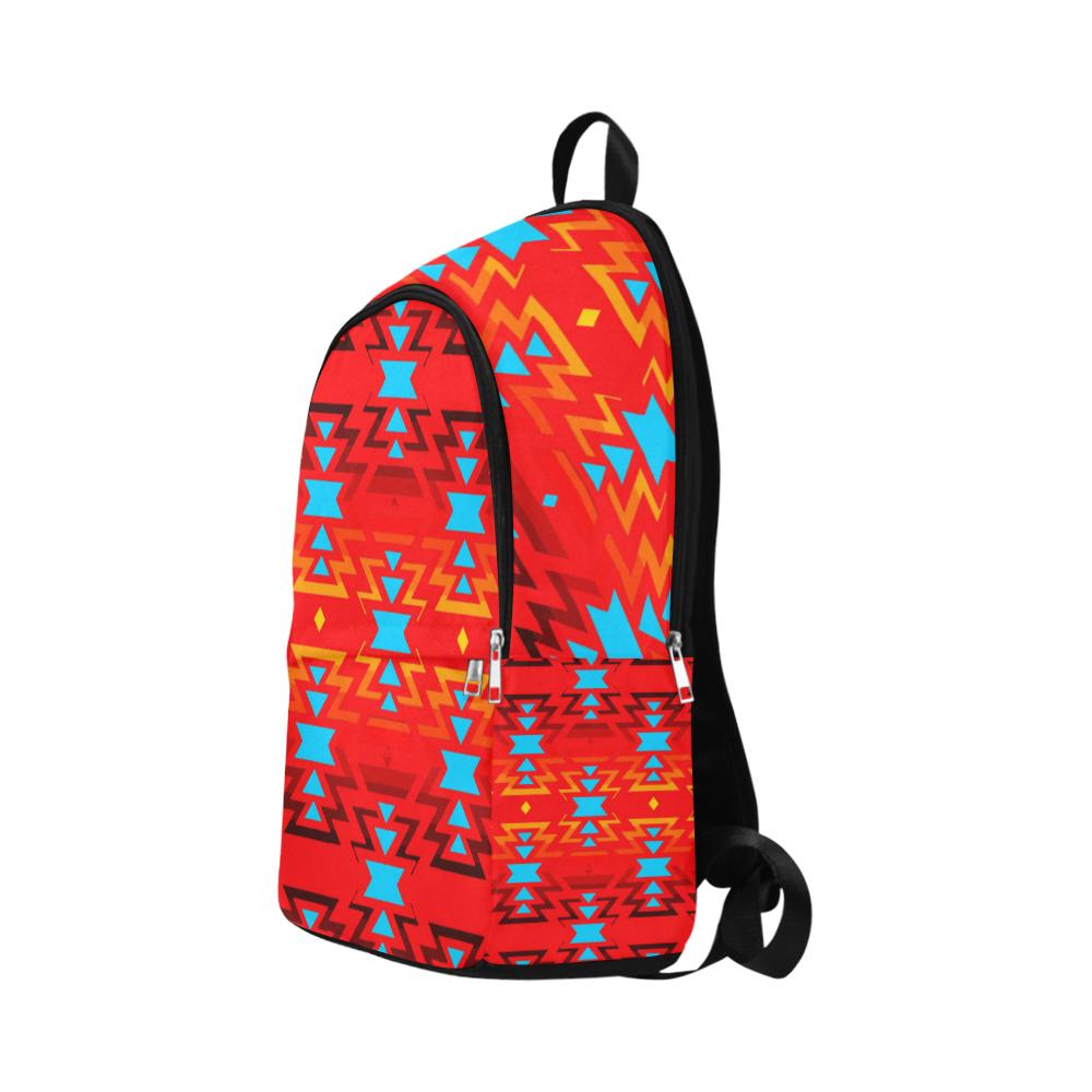 Big Pattern Fire Colors and Sky Sierra Fabric Backpack for Adult (Model 1659) Casual Backpack for Adult (1659) e-joyer 