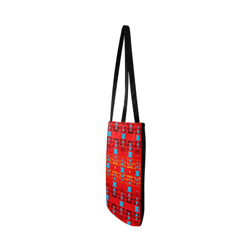 Big Pattern Fire Colors and Sky Sierra Reusable Shopping Bag Model 1660 (Two sides) Shopping Tote Bag (1660) e-joyer 