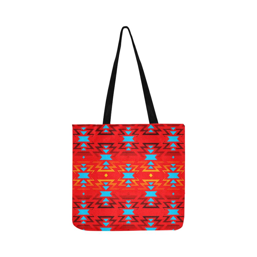 Big Pattern Fire Colors and Sky Sierra Reusable Shopping Bag Model 1660 (Two sides) Shopping Tote Bag (1660) e-joyer 