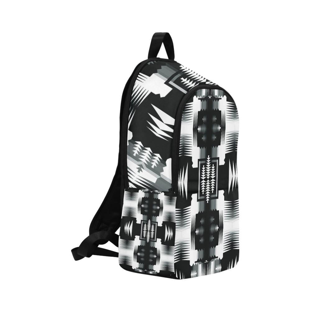 Black and White Sage 2 Fabric Backpack for Adult (Model 1659) Casual Backpack for Adult (1659) e-joyer 