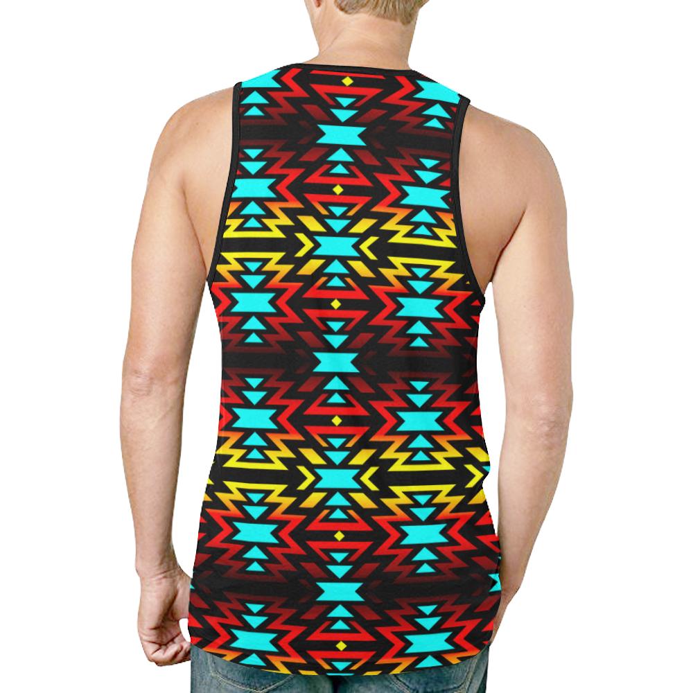 Black Fire and Sky New All Over Print Tank Top for Men (Model T46) New All Over Print Tank Top for Men (T46) e-joyer 