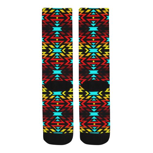 Black Fire and Sky Trouser Socks Trouser Socks e-joyer 