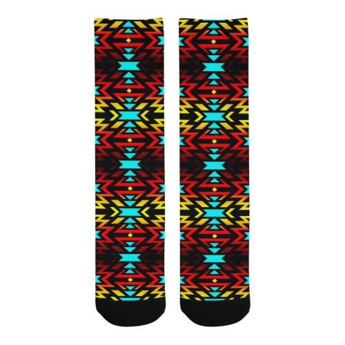 Black Fire and Sky Trouser Socks Trouser Socks e-joyer 