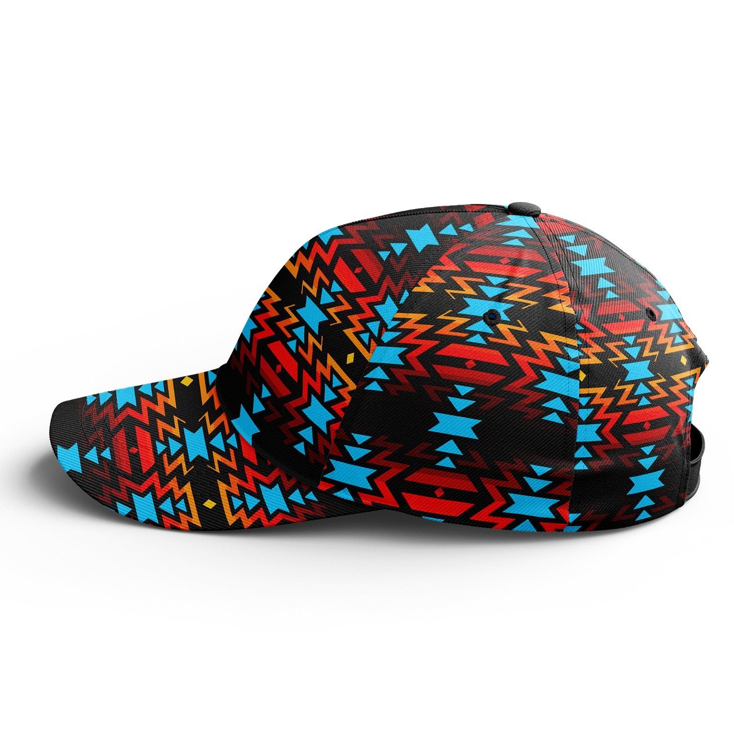 Black Fire and Turquoise Snapback Hat hat Herman 