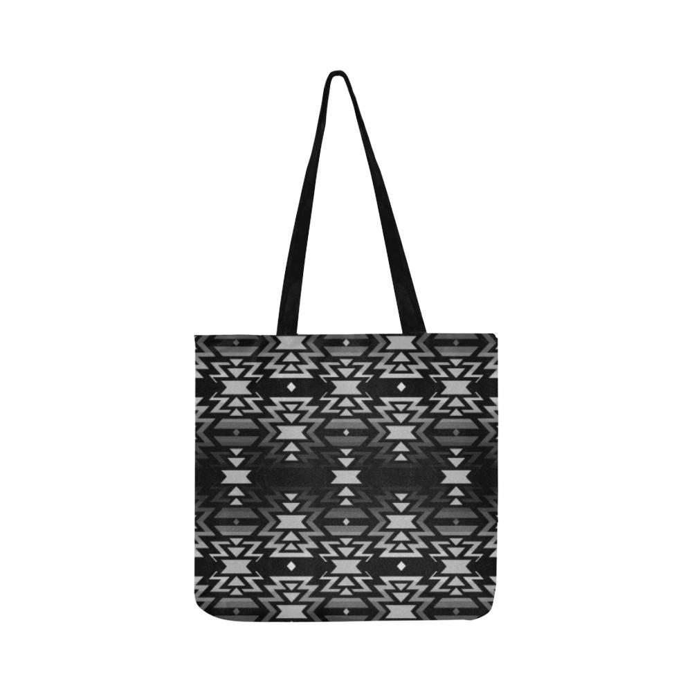 Black Fire Black and Gray Reusable Shopping Bag Model 1660 (Two sides) Shopping Tote Bag (1660) e-joyer 