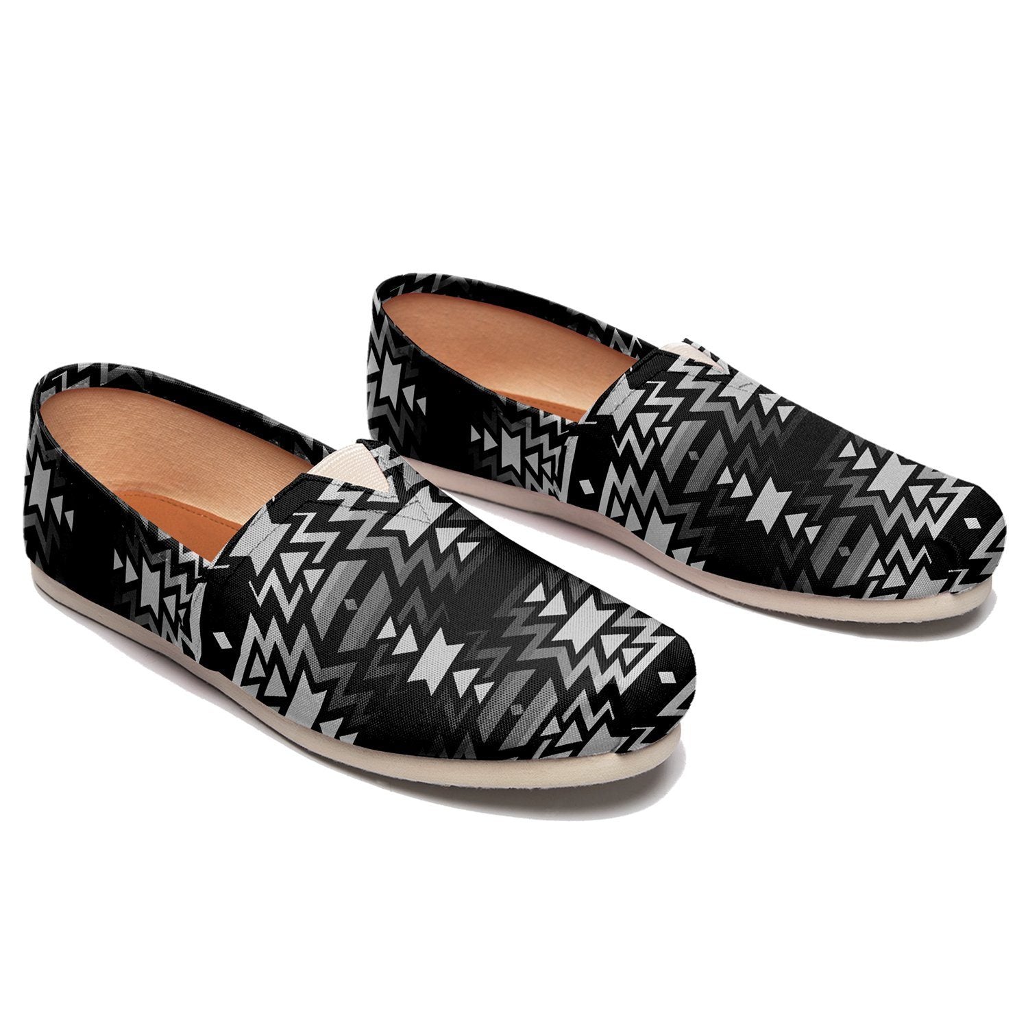 Black Fire Black and White Casual Unisex Slip On Shoe Herman 