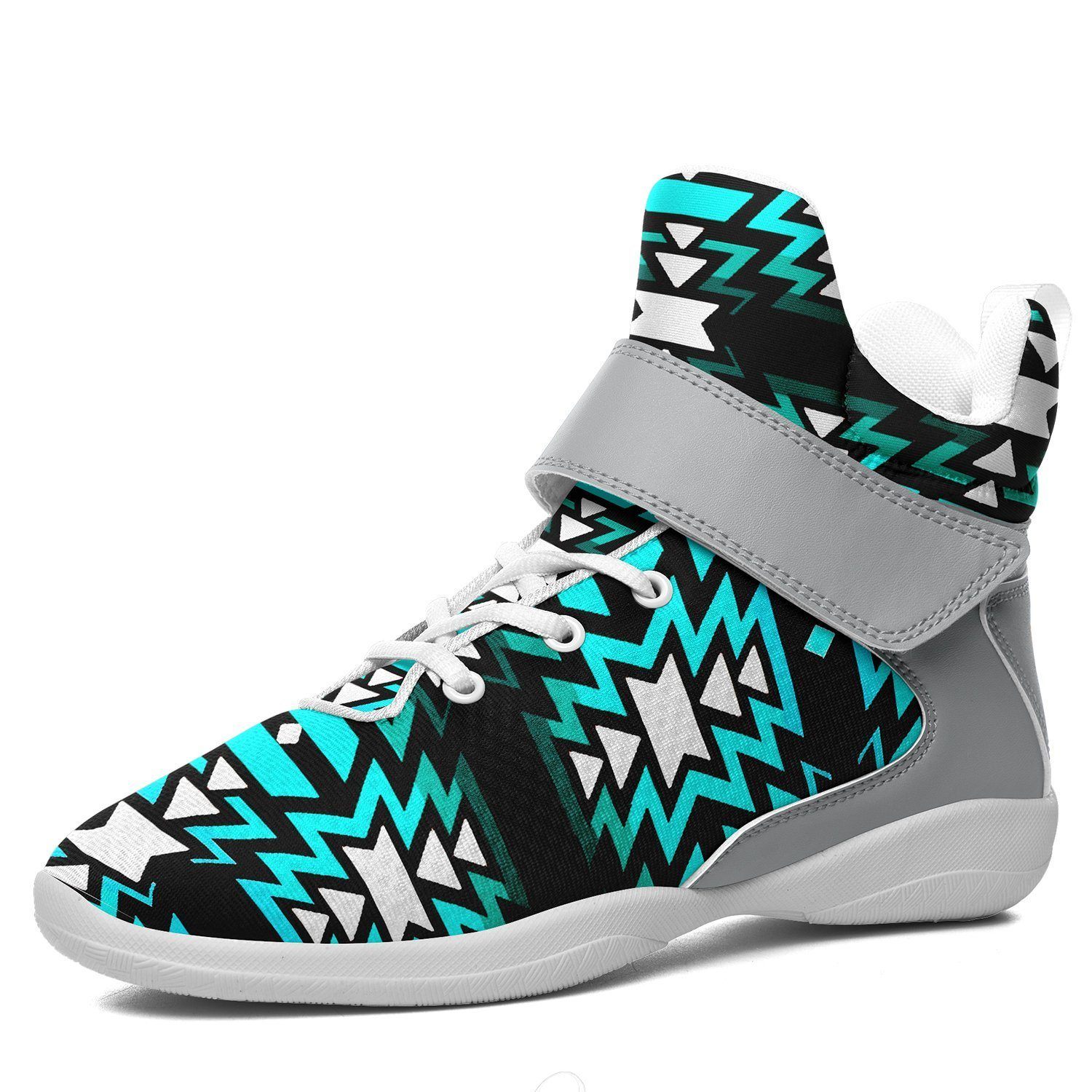 Black Fire Firefly Ipottaa Basketball / Sport High Top Shoes - White Sole 49 Dzine US Men 7 / EUR 40 White Sole with Gray Strap 