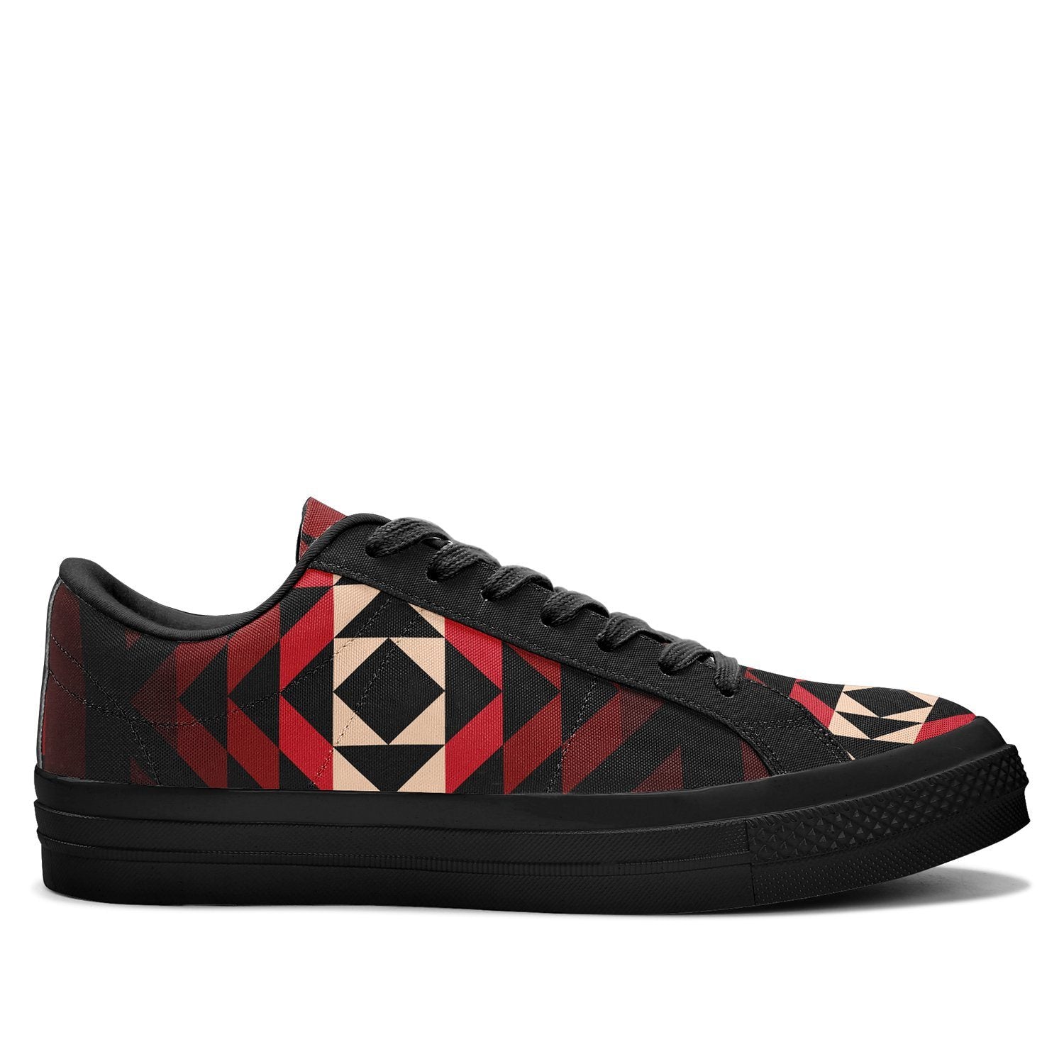 Black Rose Aapisi Low Top Canvas Shoes Black Sole aapisi Herman 