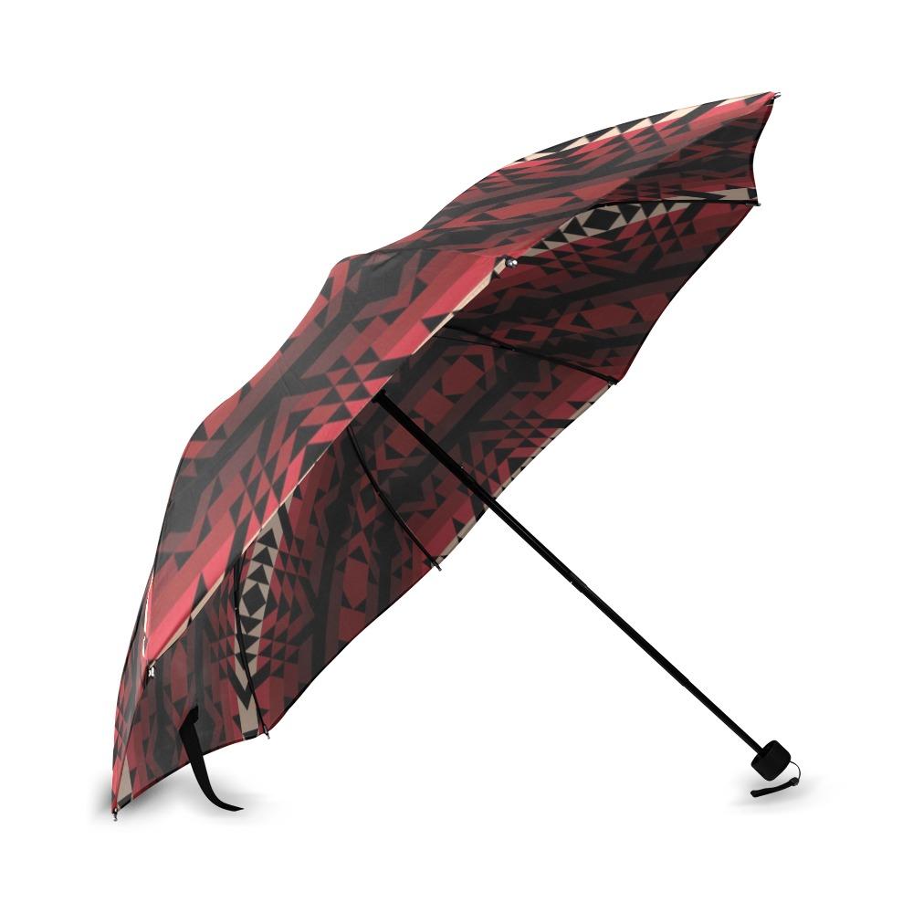 Black Rose Foldable Umbrella (Model U01) Foldable Umbrella e-joyer 