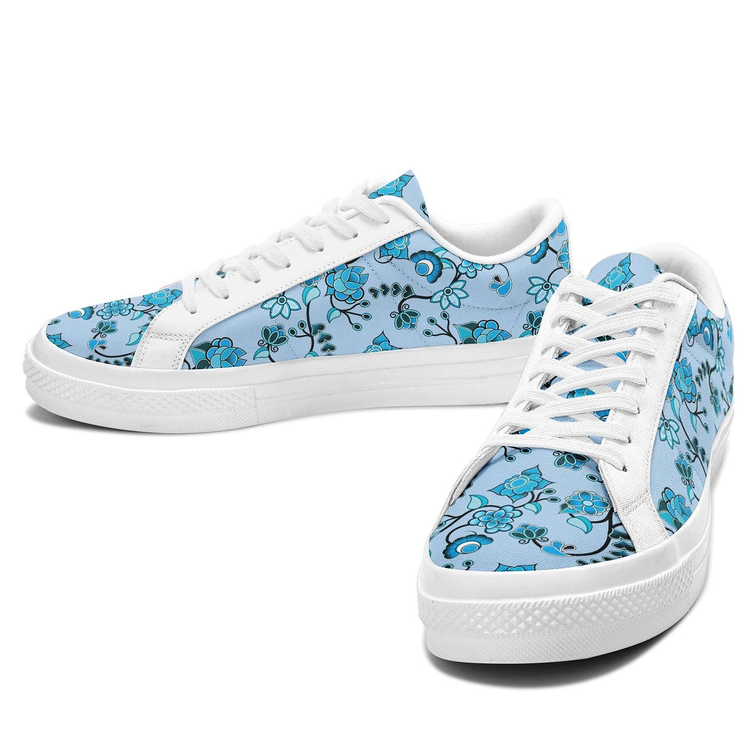 Blue Floral Amour Aapisi Low Top Canvas Shoes White Sole aapisi Herman 