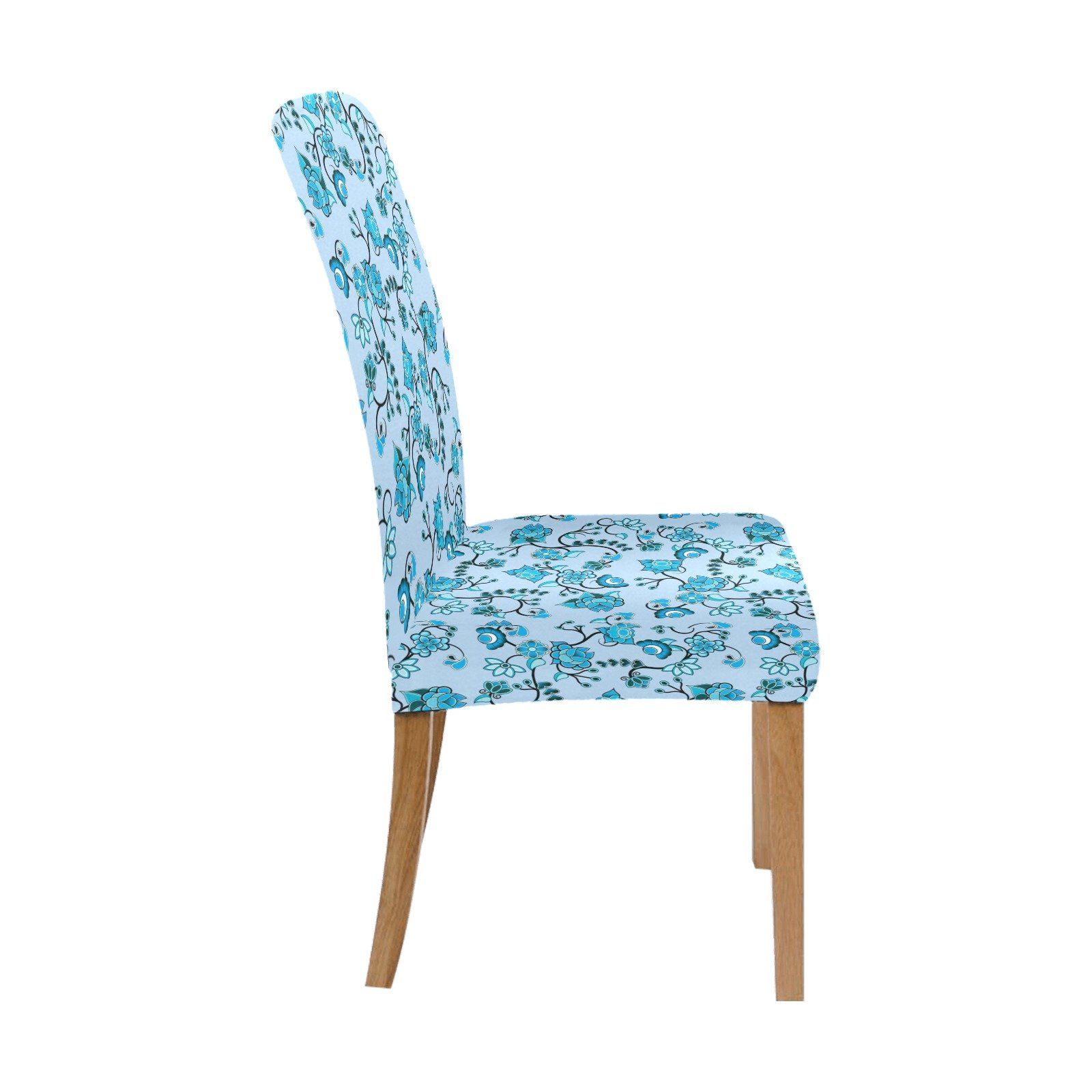 Blue Floral Amour Chair Cover (Pack of 4) Chair Cover (Pack of 4) e-joyer 