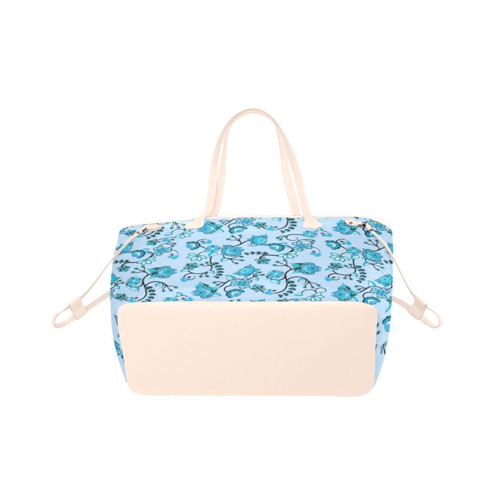 Blue Floral Amour Clover Canvas Tote Bag (Model 1661) Clover Canvas Tote Bag (1661) e-joyer 