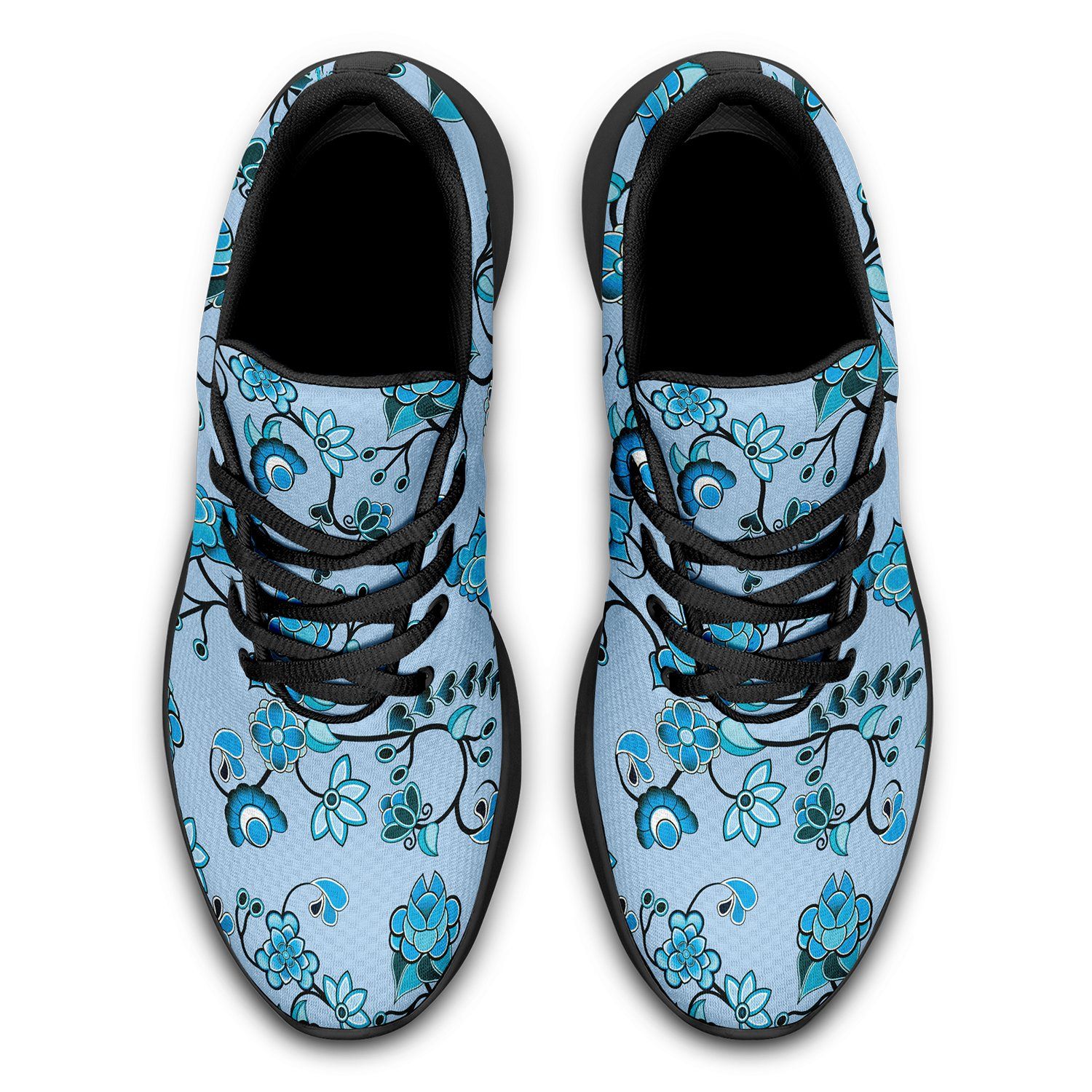 Blue Floral Amour Ikkaayi Sport Sneakers ikkaayi Herman 