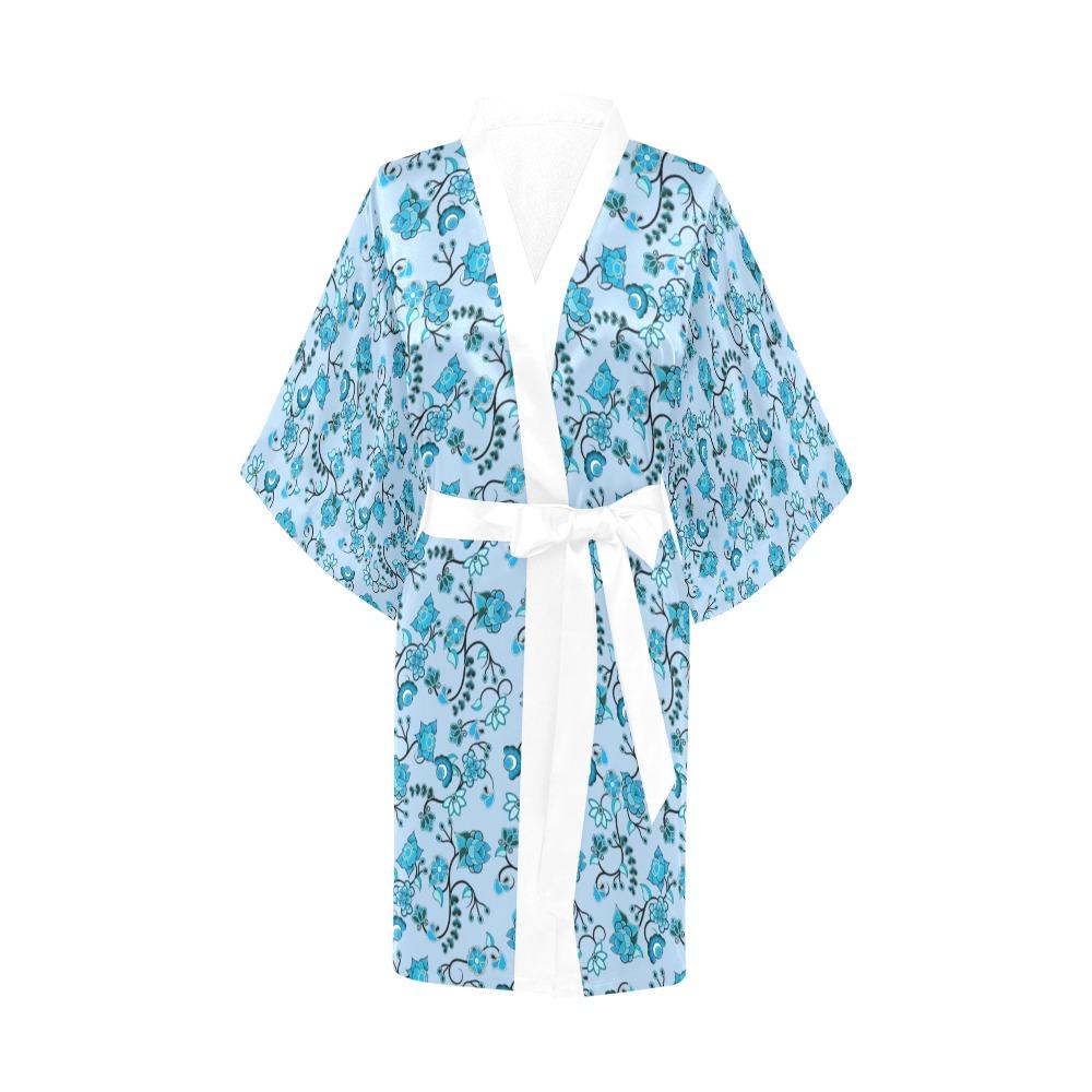 Blue Floral Amour Kimono Robe Artsadd 