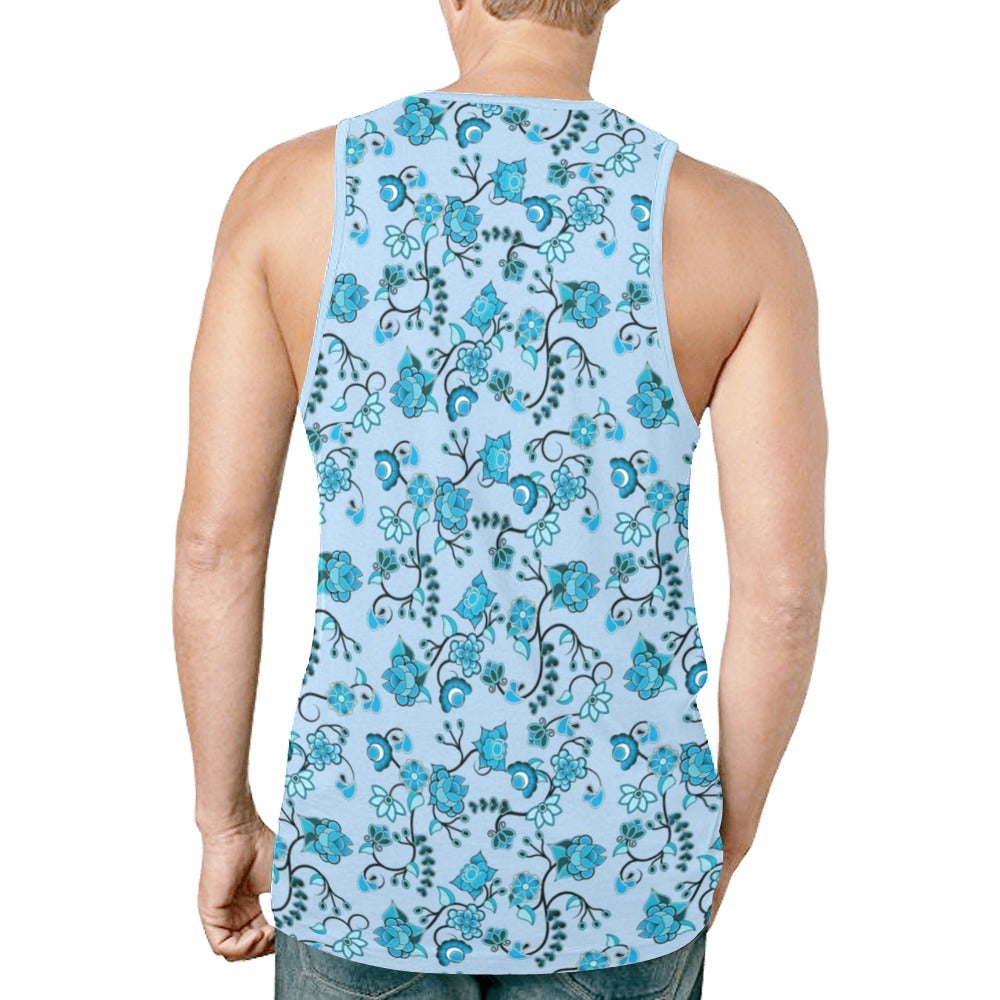 Blue Floral Amour New All Over Print Tank Top for Men (Model T46) New All Over Print Tank Top for Men (T46) e-joyer 