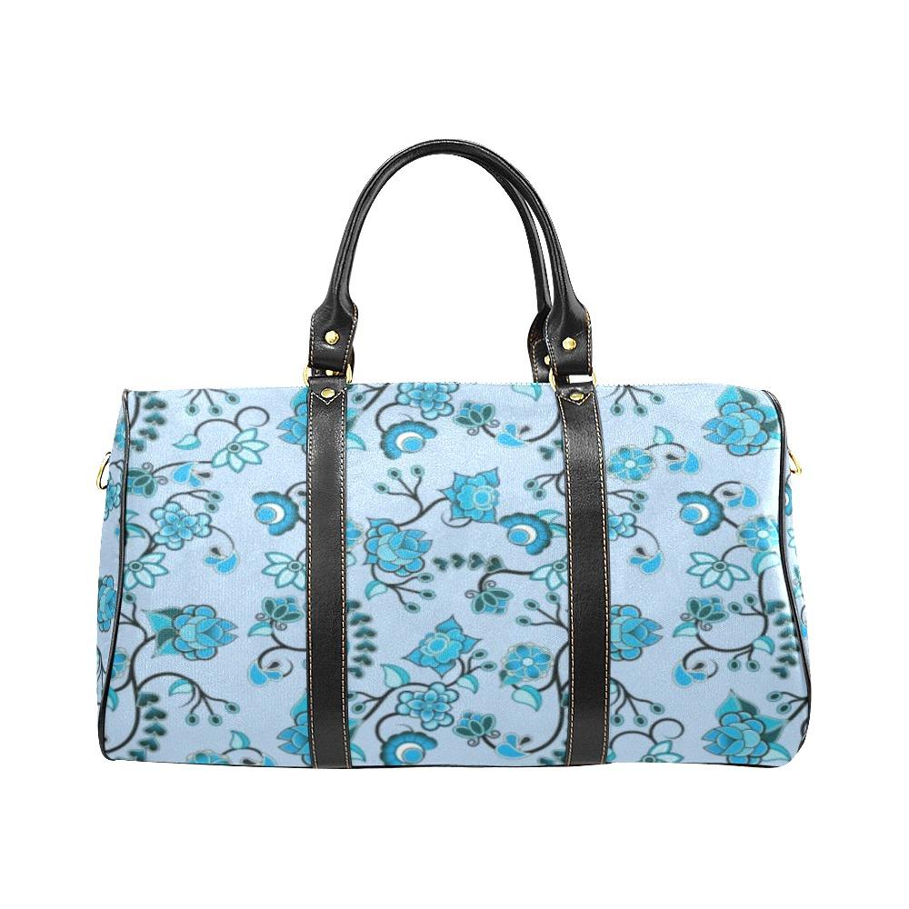 Blue Floral Amour New Waterproof Travel Bag/Small (Model 1639) bag e-joyer 