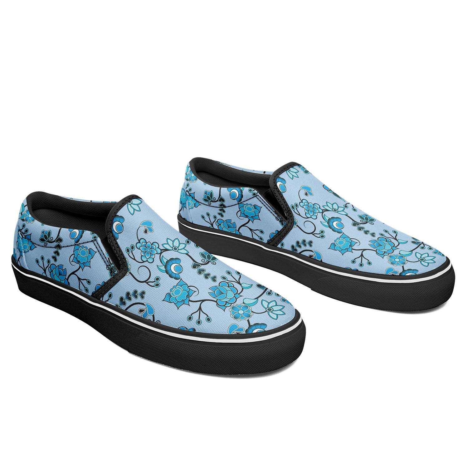 Blue Floral Amour Otoyimm Canvas Slip On Shoes otoyimm Herman 