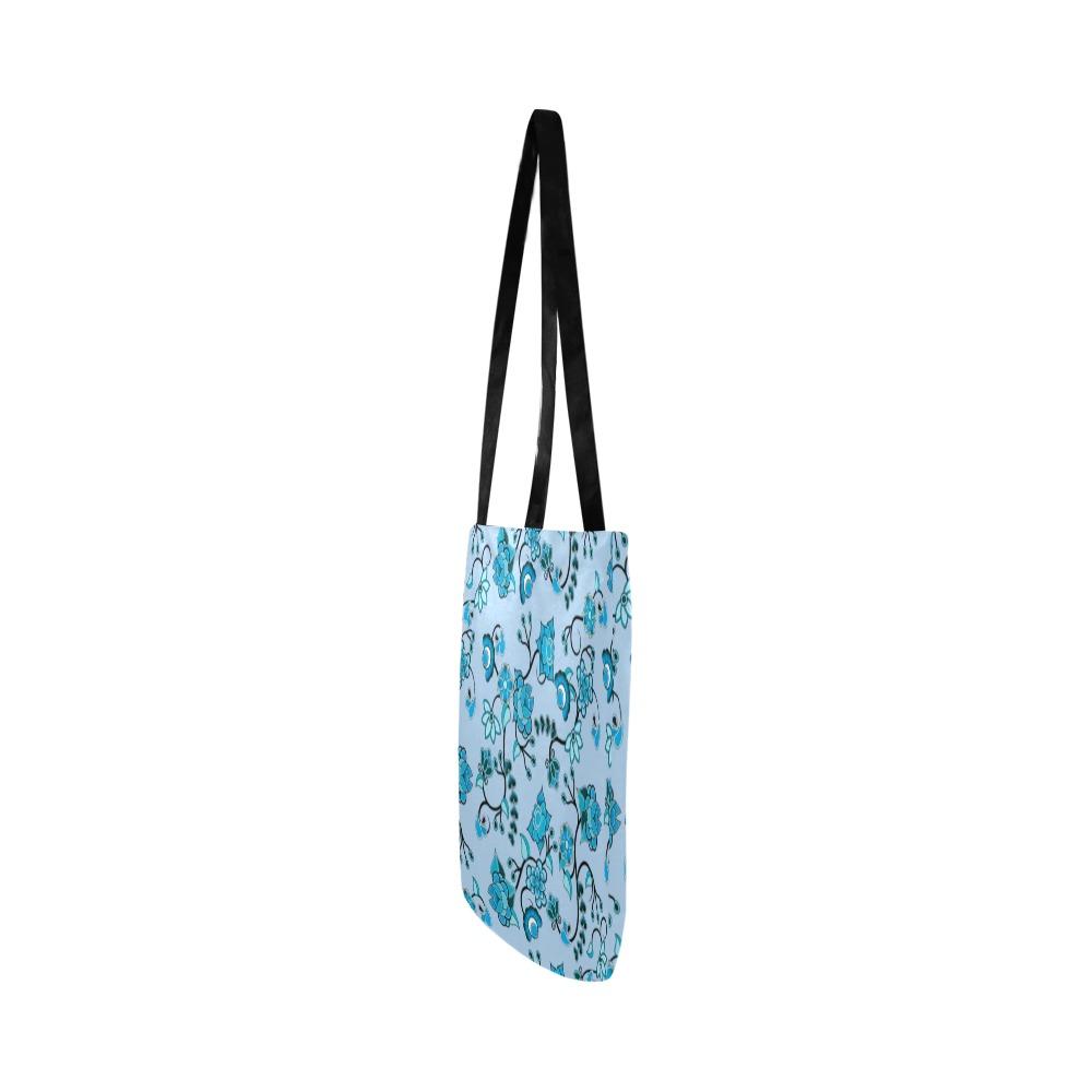 Blue Floral Amour Reusable Shopping Bag Model 1660 (Two sides) Shopping Tote Bag (1660) e-joyer 