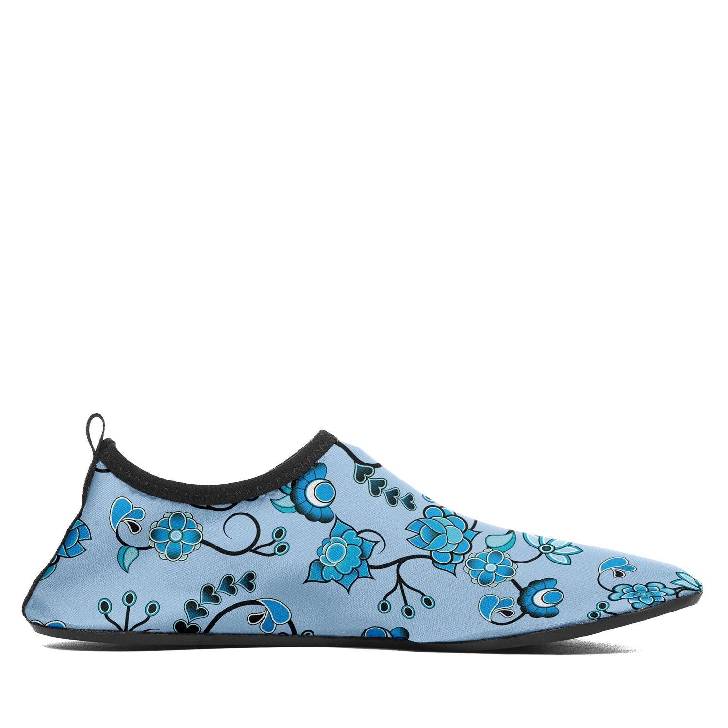 Blue Floral Amour Sockamoccs Kid's Slip On Shoes Herman 