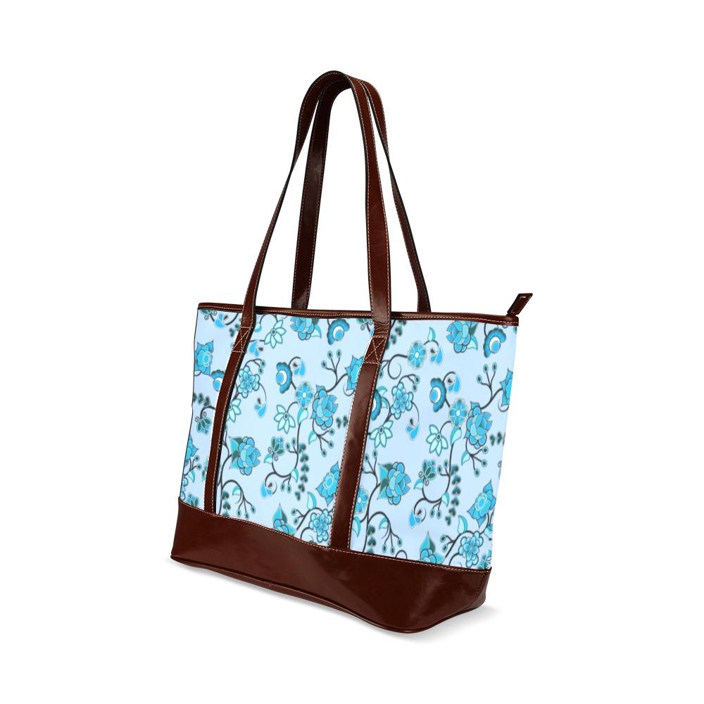 Blue Floral Amour Tote Handbag (Model 1642) Tote Handbags (1642) e-joyer 