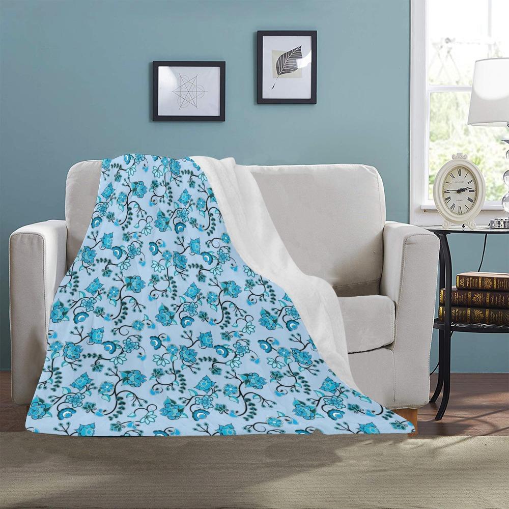 Blue Floral Amour Ultra-Soft Micro Fleece Blanket 40"x50" Ultra-Soft Blanket 40''x50'' e-joyer 