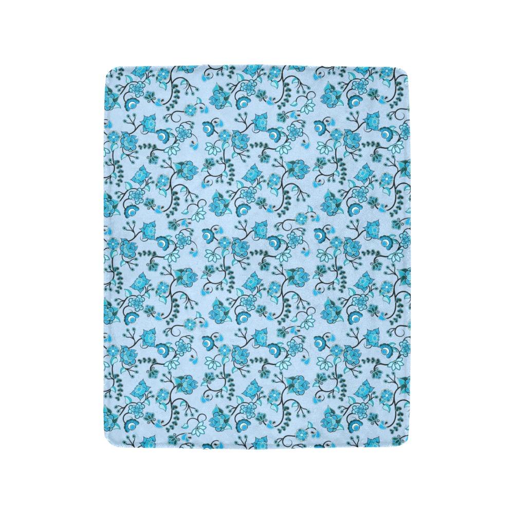 Blue Floral Amour Ultra-Soft Micro Fleece Blanket 40"x50" Ultra-Soft Blanket 40''x50'' e-joyer 