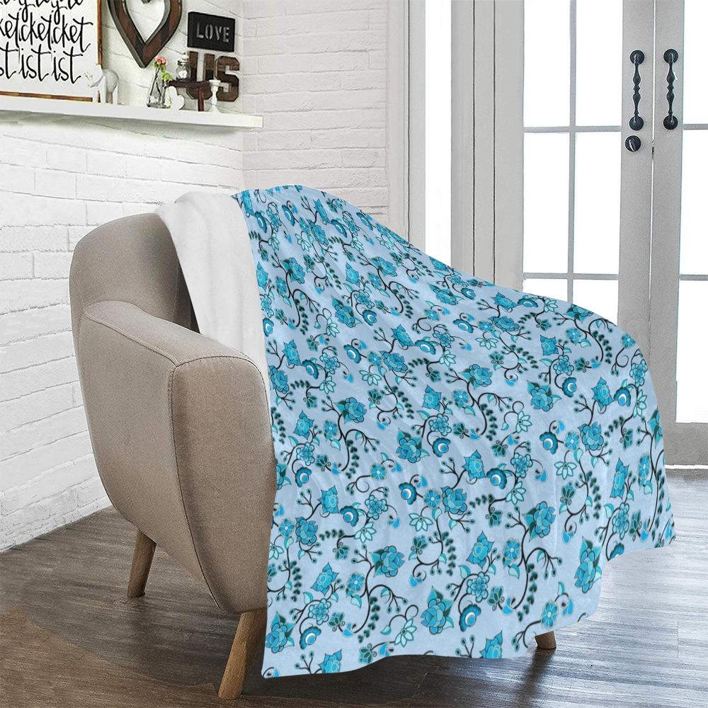 Blue Floral Amour Ultra-Soft Micro Fleece Blanket 50"x60" Ultra-Soft Blanket 50''x60'' e-joyer 