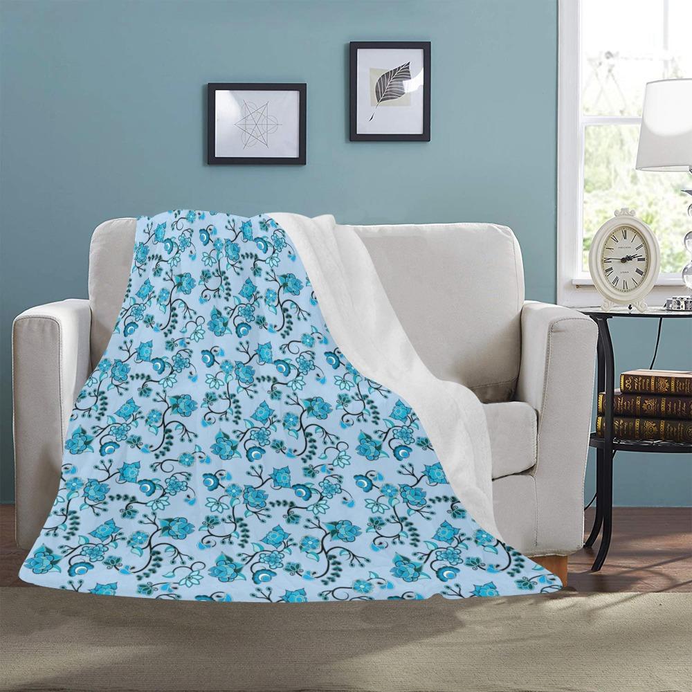 Blue Floral Amour Ultra-Soft Micro Fleece Blanket 50"x60" Ultra-Soft Blanket 50''x60'' e-joyer 