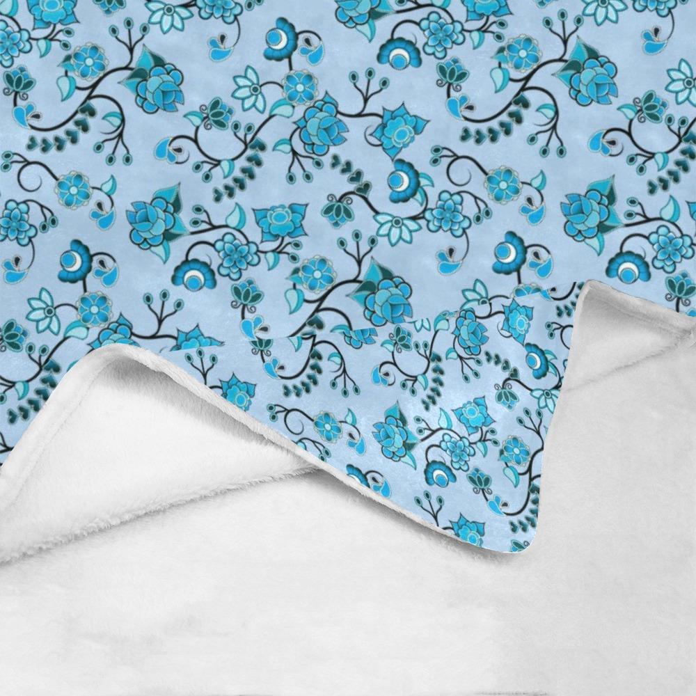 Blue Floral Amour Ultra-Soft Micro Fleece Blanket 60"x80" Ultra-Soft Blanket 60''x80'' e-joyer 