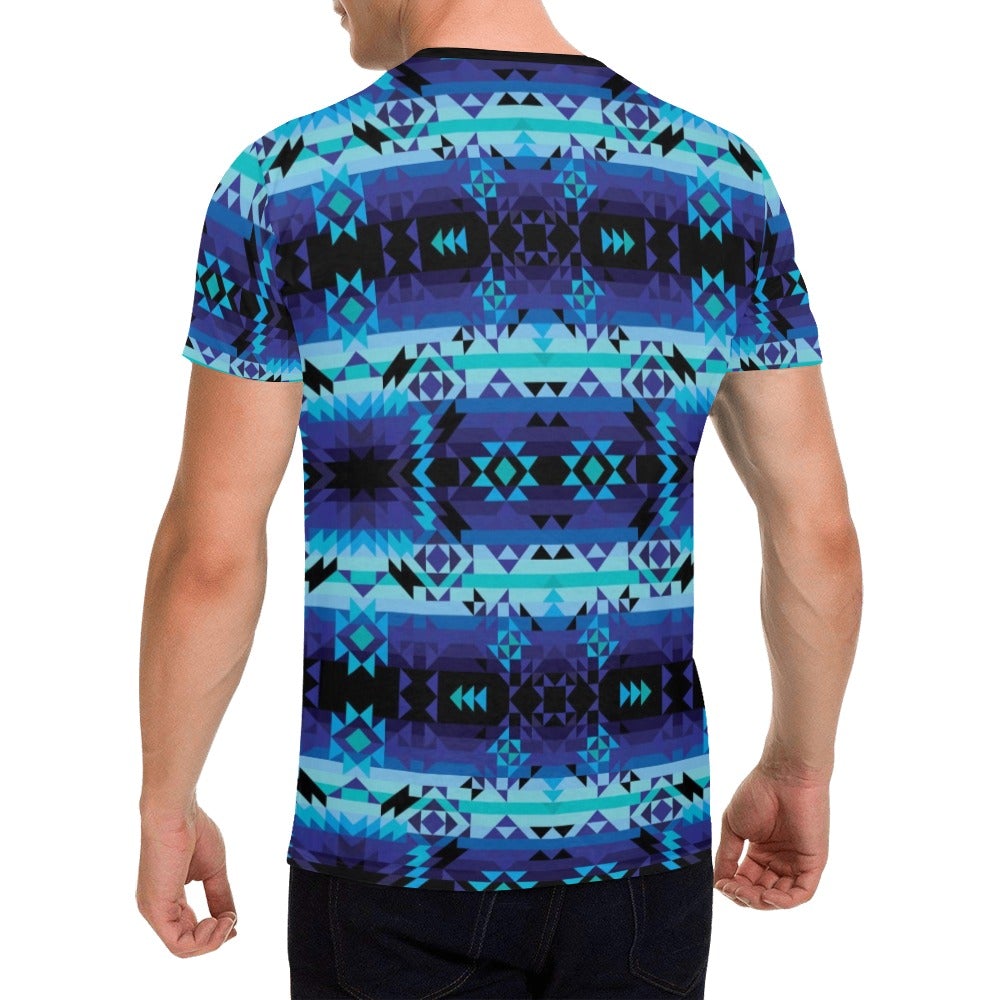 Blue Star All Over Print T-Shirt for Men (USA Size) (Model T40) All Over Print T-Shirt for Men (T40) e-joyer 