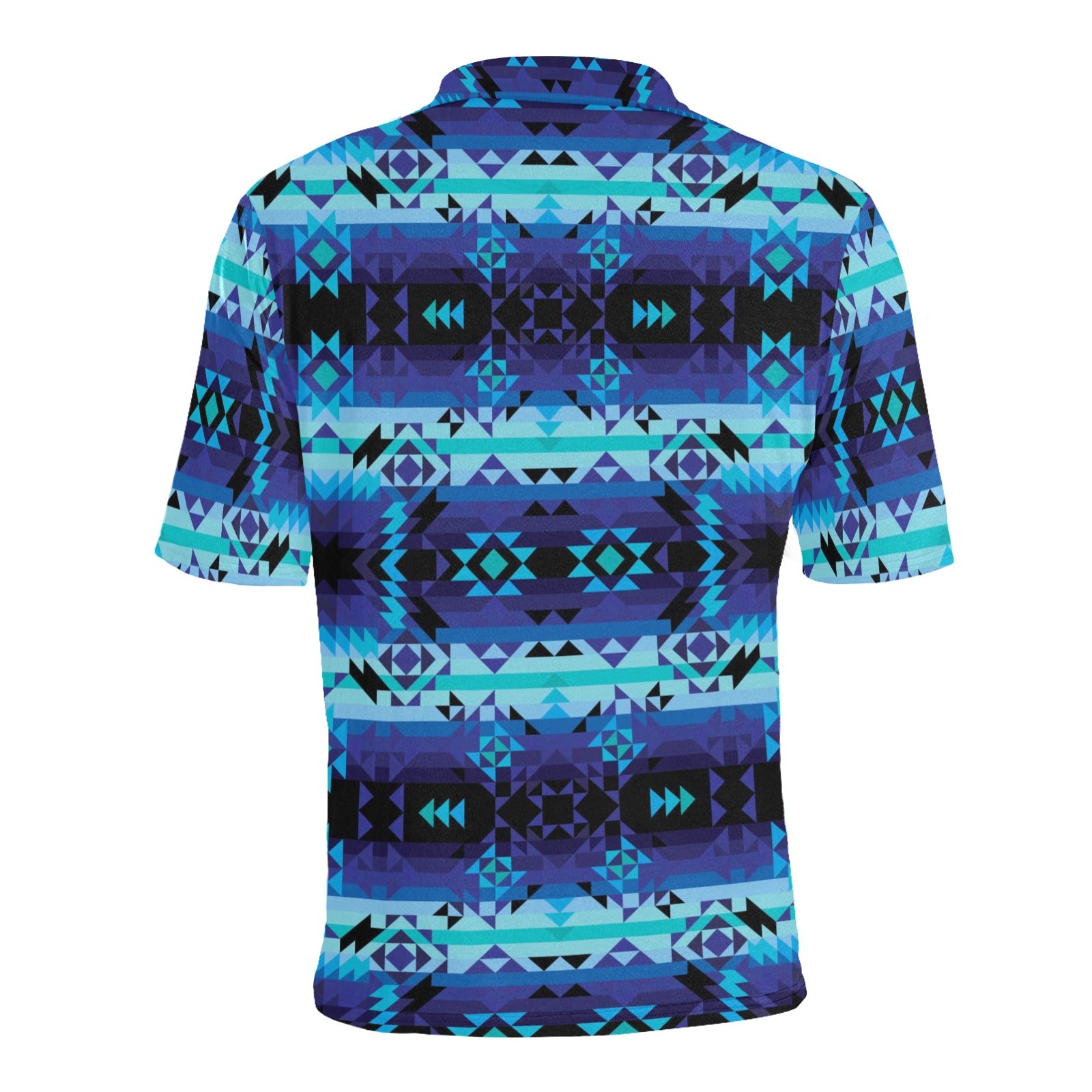 Blue Star Men's All Over Print Polo Shirt (Model T55) Men's Polo Shirt (Model T55) e-joyer 