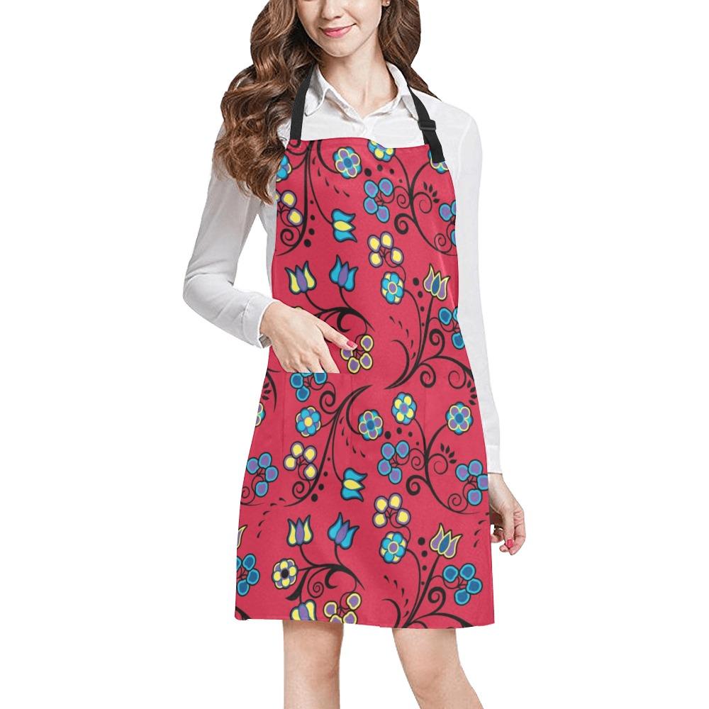 Blue Trio Cardinal All Over Print Apron All Over Print Apron e-joyer 