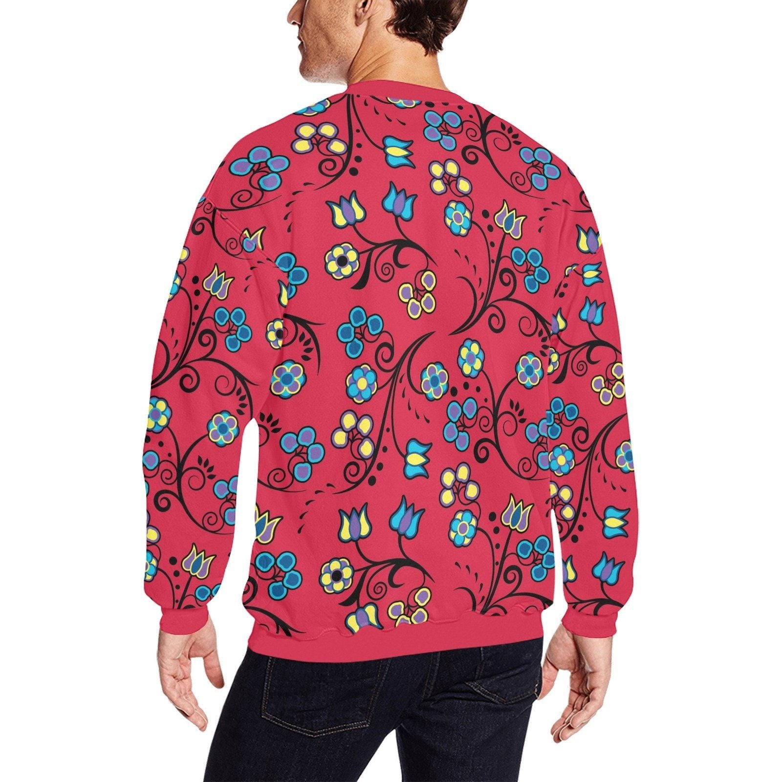 Blue Trio Cardinal All Over Print Crewneck Sweatshirt for Men (Model H18) shirt e-joyer 