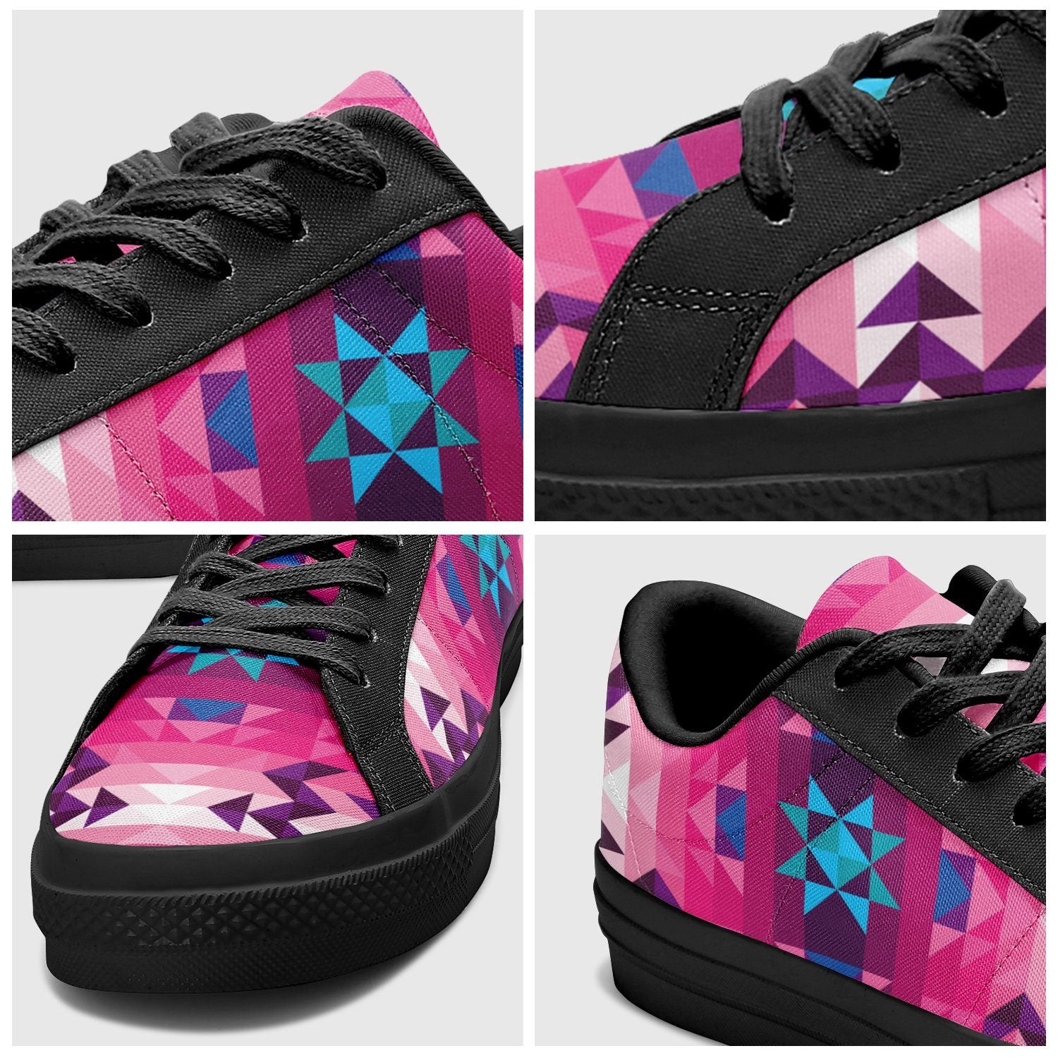 Bright Wave Aapisi Low Top Canvas Shoes Black Sole aapisi Herman 