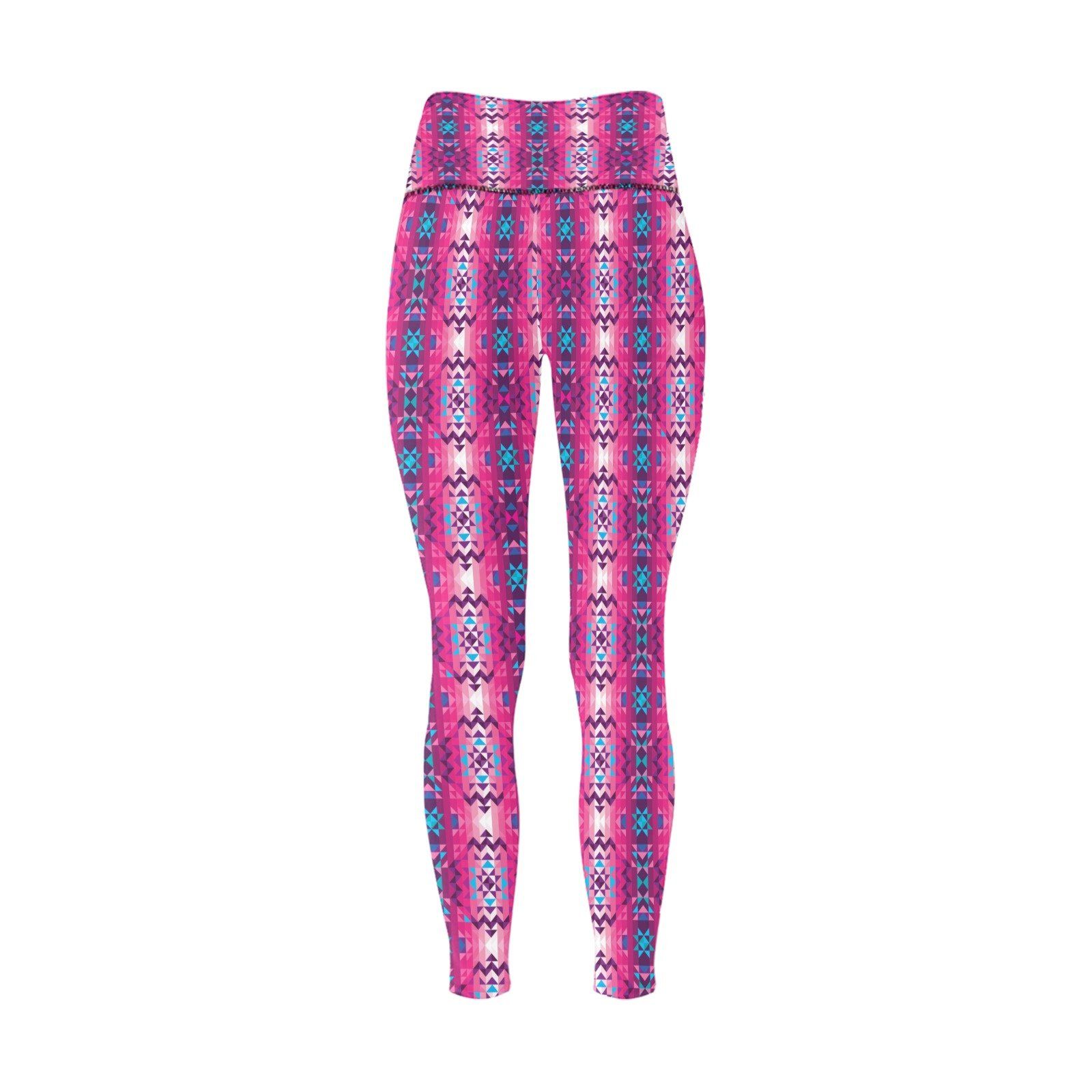 Bright Wave All Over Print High-Waisted Leggings (Model L36) High-Waisted Leggings (L36) e-joyer 