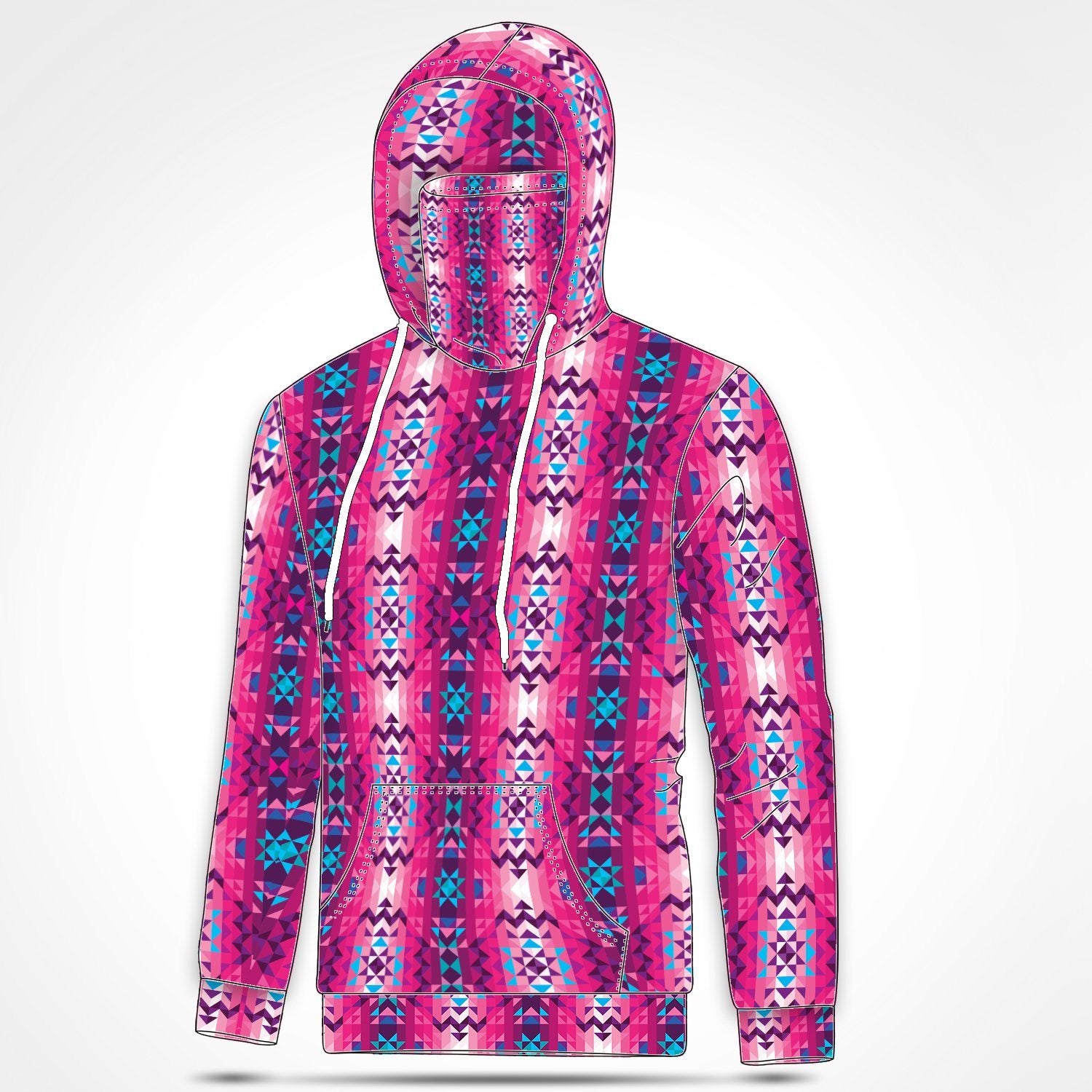 Bright Wave Hoodie with Face Cover 49 Dzine 