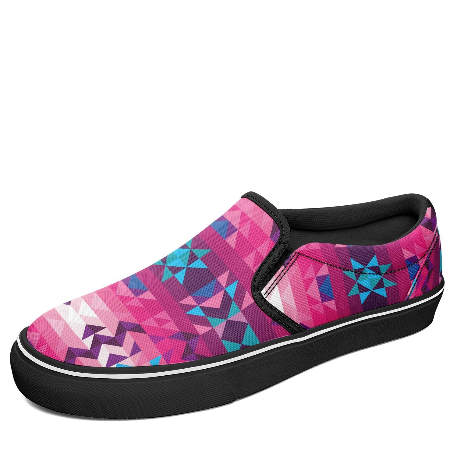 Bright Wave Otoyimm Canvas Slip On Shoes otoyimm Herman US Youth 1 / EUR 32 Black Sole 