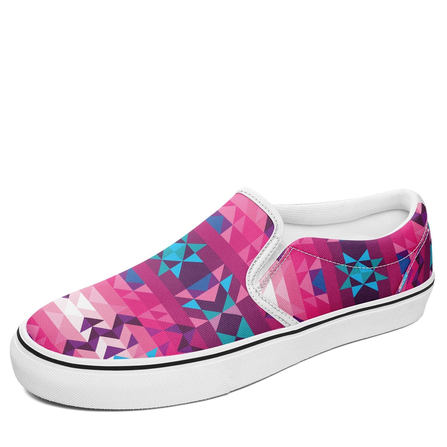 Bright Wave Otoyimm Canvas Slip On Shoes otoyimm Herman US Youth 1 / EUR 32 White Sole 