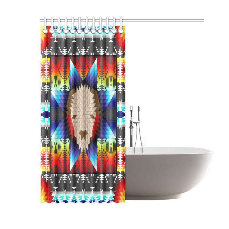 Buffalo Head Star Shower Curtain 60"x72" Shower Curtain 60"x72" e-joyer 