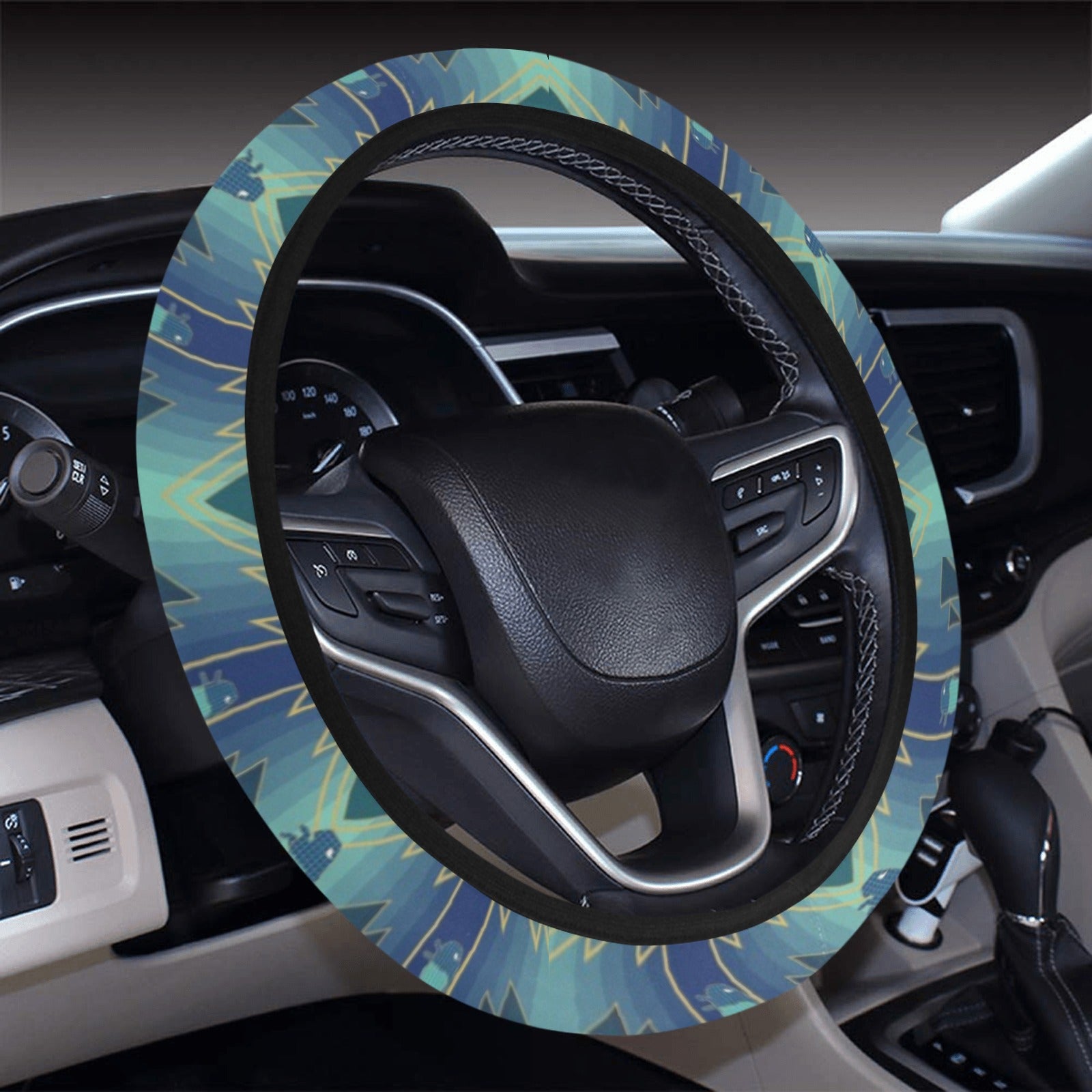 Buffalo Run Steering Wheel Cover with Elastic Edge Steering Wheel Cover with Elastic Edge e-joyer 