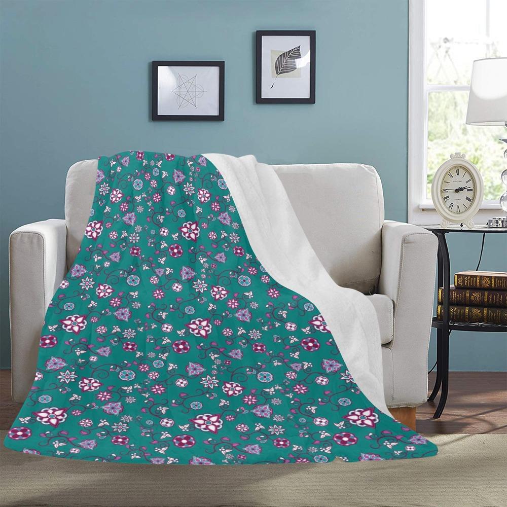 Burgundy Bloom Ultra-Soft Micro Fleece Blanket 60"x80" Ultra-Soft Blanket 60''x80'' e-joyer 