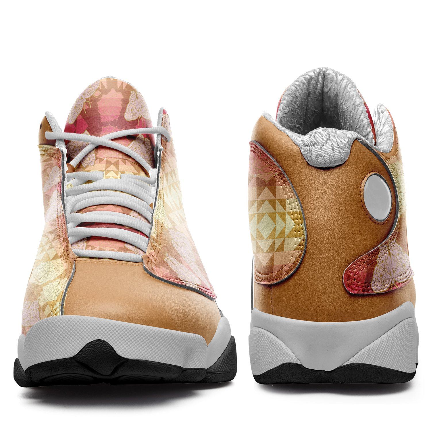 Butterfly and Roses on Geometric Isstsokini Athletic Shoes Herman 