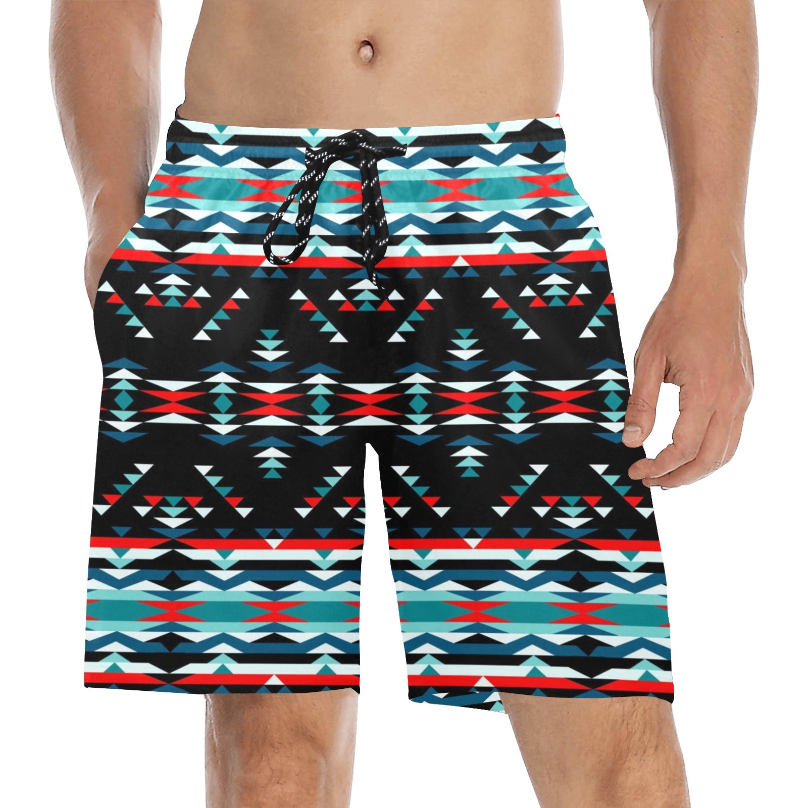 Visions of Peaceful Nights Men's Mid-Length Beach Shorts