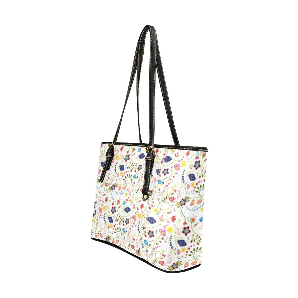 Fresh Fleur Leather Tote Bag/Large